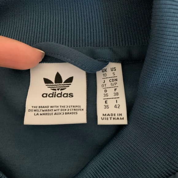 Adidas adicolor track suit jacket in blue size Med three stripes squid game - Picture 5 of 5